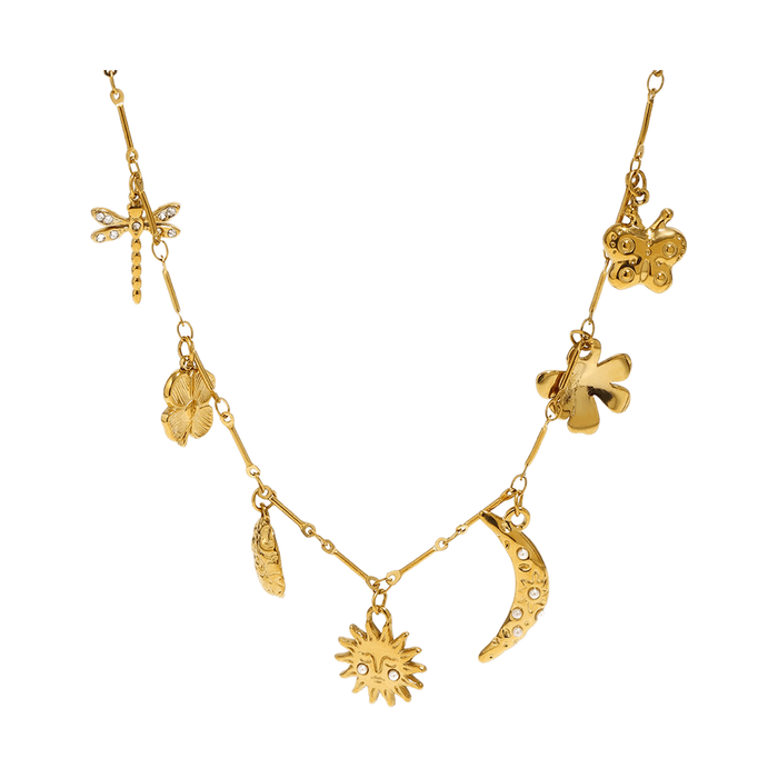 Collar Luna y Flor