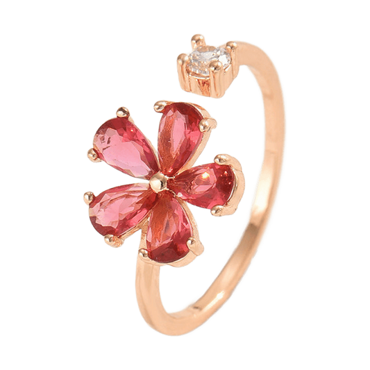 Anillo Corazón y Flor
