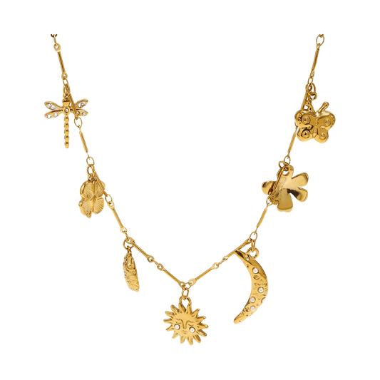 Collar Luna y Flor
